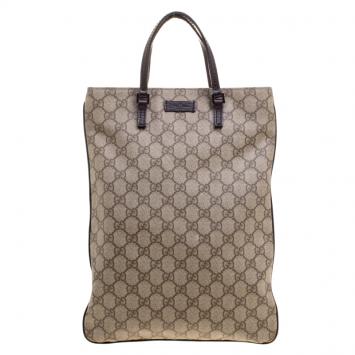 Pre Owned Gucci Beige GG Supreme Canvas Tote