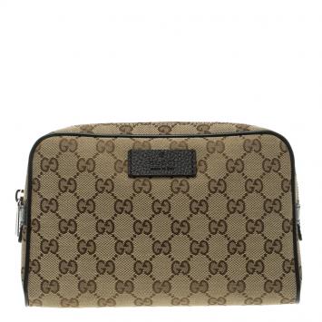 Pre Owned Gucci Beige GG Canvas Waist Belt Bag