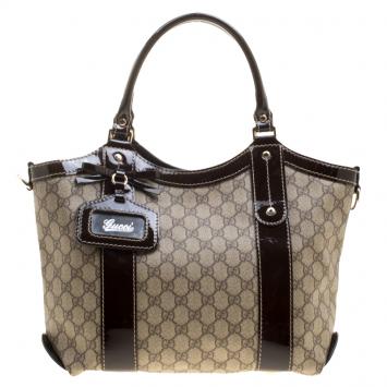 Pre Owned Gucci Beige GG Supreme Canvas Tote