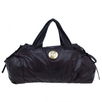 Pre Owned Gucci Purple Leather Large Hysteria Tote