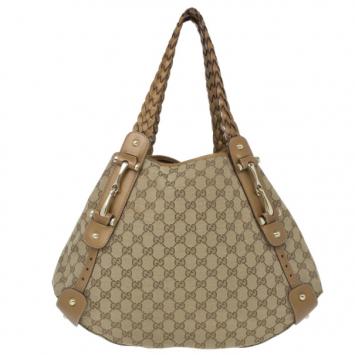 Pre Owned Gucci Monogram Large Pelham Tote