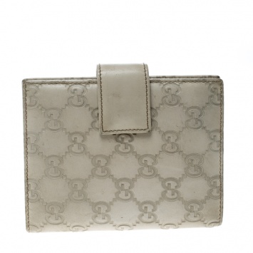 Pre Owned Gucci Light Beige Guccissima Leather Agenda Cover