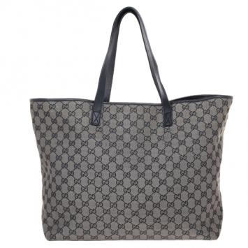 Pre Owned Gucci GG Monogram Canvas & Leather Large Tote