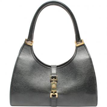 Pre Owned Gucci Black Leather Jackie O Bag