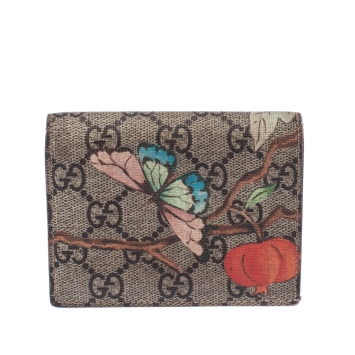 Pre Owned Gucci Multicolor Tian GG Supreme Canvas Card Case