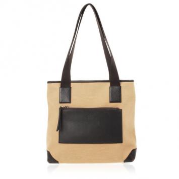 Pre Owned Gucci GG Canvas East West Zip Top Tote