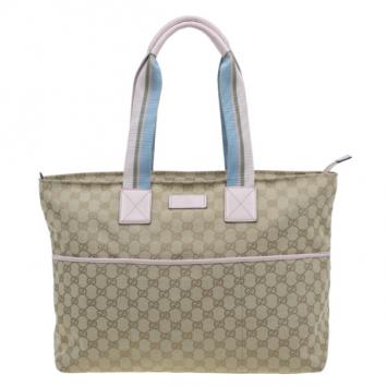 Pre Owned Gucci Beige GG Canvas Tote Bag
