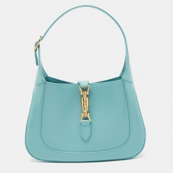 Pre Owned Gucci Blue Leather Jackie 1961 Small Shoulder Bag