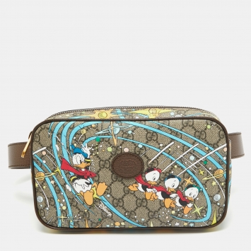 Pre Owned Gucci x Disney GG Supreme Canvas Donald Duck Waist Bag