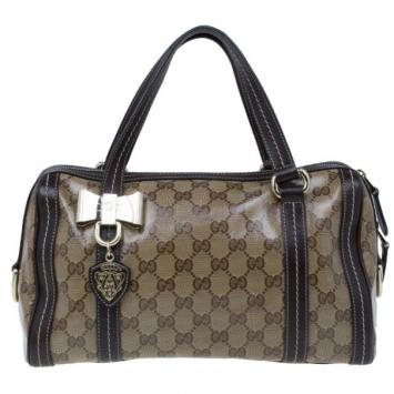 Pre Owned Gucci Guccissima Duchessa Medium Boston Bag
