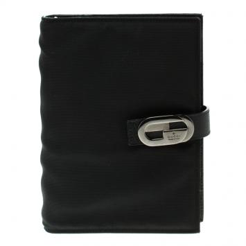 Pre Owned Gucci Black Nylon Agenda Cover