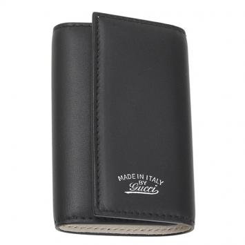 Pre Owned Gucci Black Leather Swing 6 Keys Case