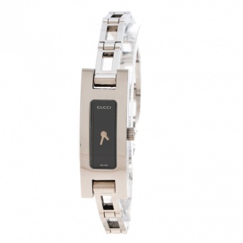 Pre Owned Gucci Black Stainless Steel 3900L Women's Wristwatch 12 mm