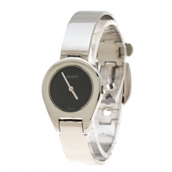 Pre Owned Gucci Black Stainless Steel 6700L Women's Wristwatch 25MM