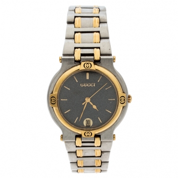 Pre Owned Gucci Grey Stainless Steel 9000M Women's Wristwatch 32MM