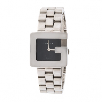 Pre Owned Gucci Black Stainless Steel 3600J Women's Wristwatch 26 mm