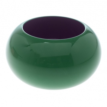 Pre Owned Hermes Green & Purple Dune Bois Laqué Wide Bangle Bracelet