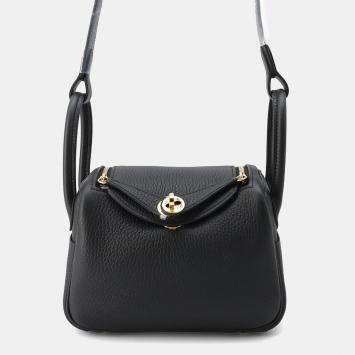 Hermes Lindy Black Taurillon Clemence Size Mini