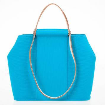 Pre Owned Hermes Canvas Cabag Blue Elan