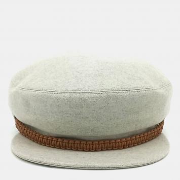 Pre Owned Hermes Beige/Brown cashmere Hunting Cap