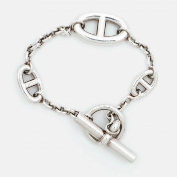 Pre Owned Hermès Chaîne d'Ancre Farandole Sterling Silver Link Bracelet