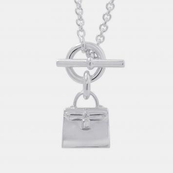 Pre Owned Hermes Kelly Amulette Silver 925 Sterling Silver Women's Necklace