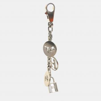 Pre Owned Hermes Olga Breloque Silver Palladium Plated Metal Amulet Bag Charm