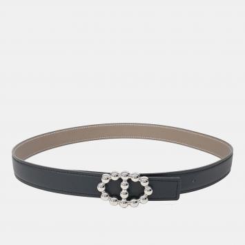Pre Owned Hermès Maillon Bubble Reversible Belt (W)