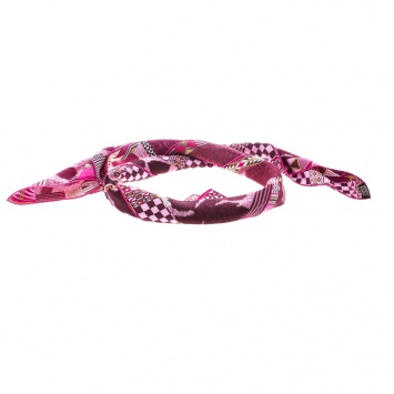 Pre Owned Hermes Pink Printed Silk Pelages Et Camouflage Square Scarf
