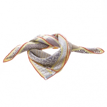 Pre Owned Hermes Multicolor Printed Carre en Cravates Pochette Scarf