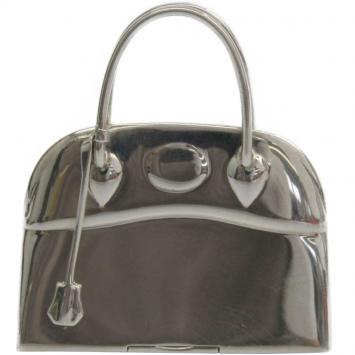 Pre Owned Hermes Bolide Sterling Silver Silver Pill Case