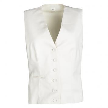 مملوكة مسبقًا Hermes Cream Wool Waistcoat M