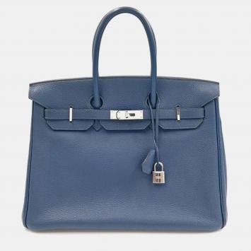 Pre Owned Hermes Leather Birkin 35 Bag