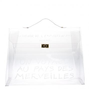 Pre Owned Hermes Clear Vinyl Vintage Kelly Bag