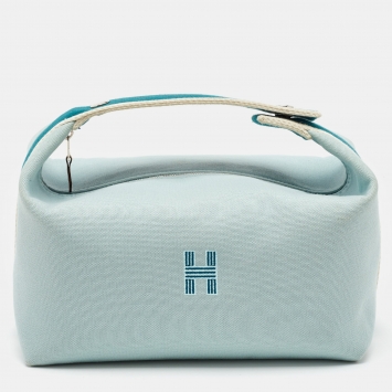 Hermes Eucalyptus Toile H Canvas Large Bride-a-Brac Case