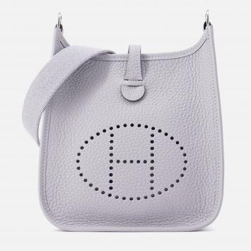 Pre Owned Hermes Evelyne Long Grey Taurillon Clemence Size TPM