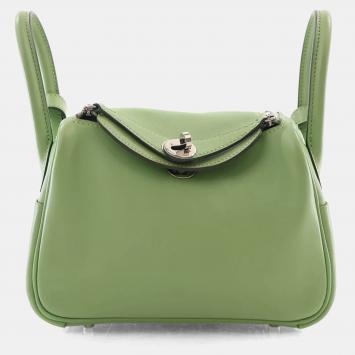 Pre Owned Hermes Lindy 20 Vert Criquet Swift Calfskin Leather Shoulder Bag