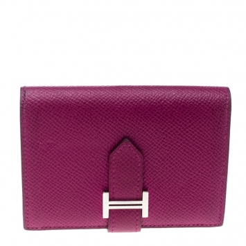 Pre Owned Hermes Tosca Epsom Leather Bearn Card Holder