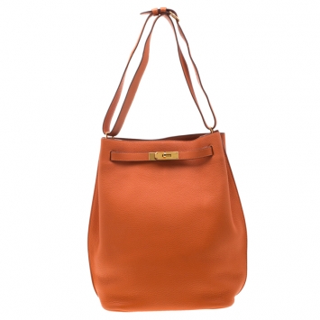 Pre Owned Hermes Terre Battue Togo Leather So Kelly 26 Bag