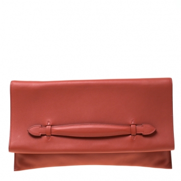Pre Owned Hermes Brique Swift Leather Pilplat Clutch