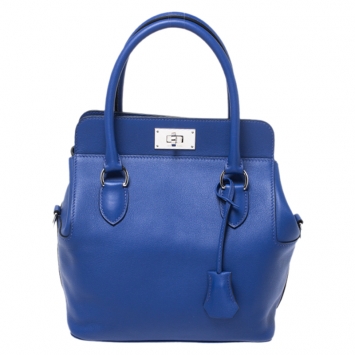 Pre Owned Hermes Iris Swift Leather Palladium Hardware Toolbox 20 Bag