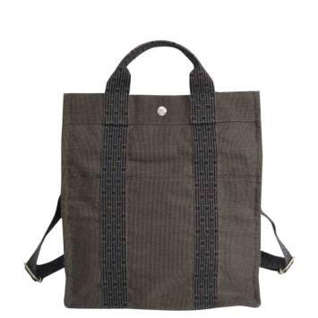 Pre Owned Hermes Black Canvas Herline Backpack