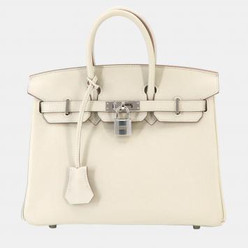 Pre Owned Hermes Beton Swift Leather Birkin 25 Bag