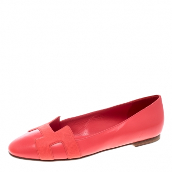 مملوكة مسبقًا Hermes Sorbet Leather Nice Ballet Flats Size 38.5