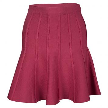 Pre Owned Herve Leger Riored Layla Flared Mini Skirt XS