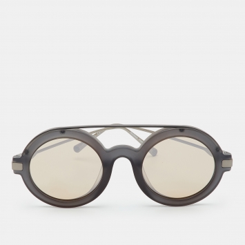 Pre Owned ill.i Optics by Will.i.am Grey/Brown WA535S03 Round Sunglasses
