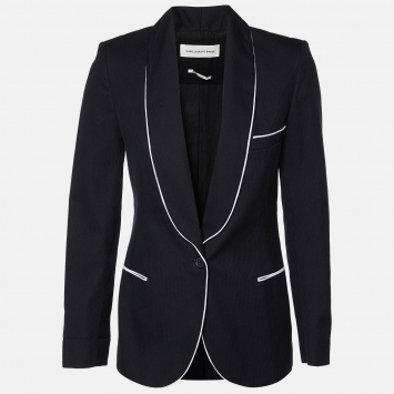 Pre Owned Isabel Marant Etoile Stripe Black Single Breasted Blazer S