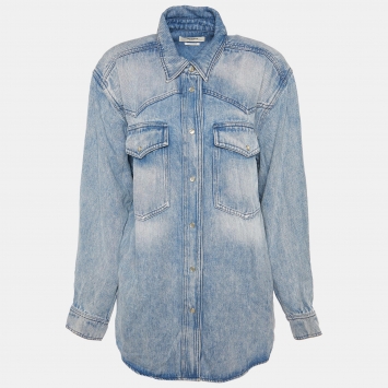 Pre Owned Isabel Marant Etoile Blue Denim Taniami Oversized Shirt S 