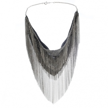 Pre Owned Isabel Marant Linares Handkerchief Silver Tone Necklace