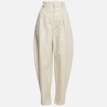 Pre Owned Isabel Marant Cream Cotton Blend Trousers M
